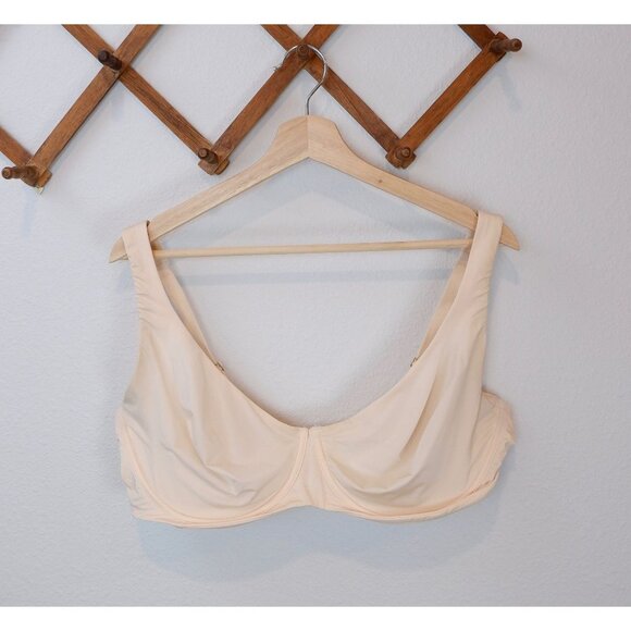 Cuup Womens Bra The Scoop Micro Cream Bra in Blush, size 42E - Picture 3 of 8
